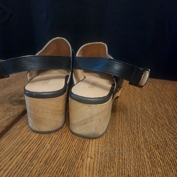 Silent D x Anthropologie Georgia Slingback Clogs Sz 38 us 7.5-8 Black - Picture 8 of 10